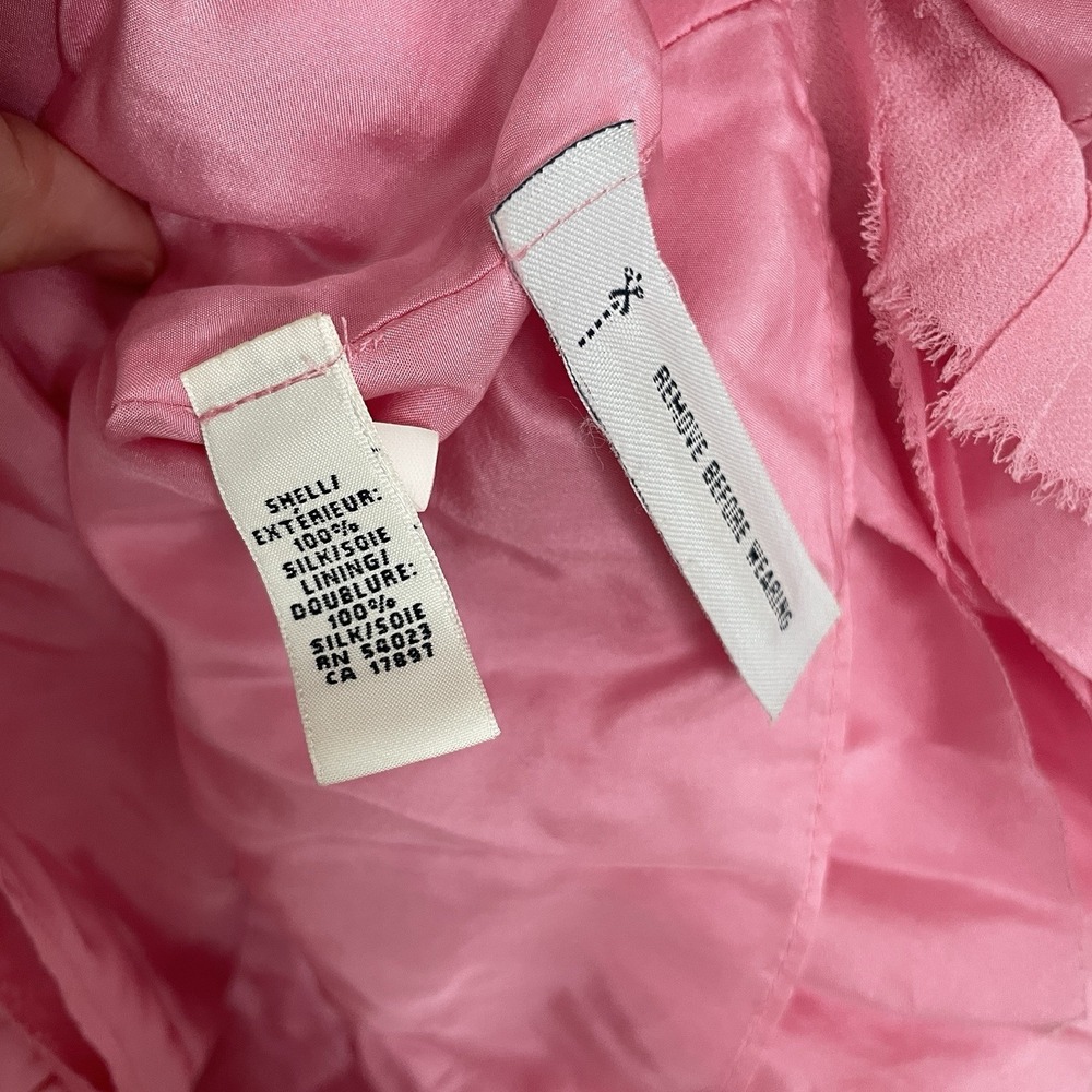 Banana Republic 100% Silk Ruffle Skirt Pink Tiered Coquette Balletcore Vintage 8 - Picture 4 of 11